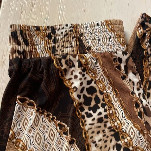 Medium Philosophy Republic pull on wide leg cheetah animal print flared pants - Picture 2 of 13